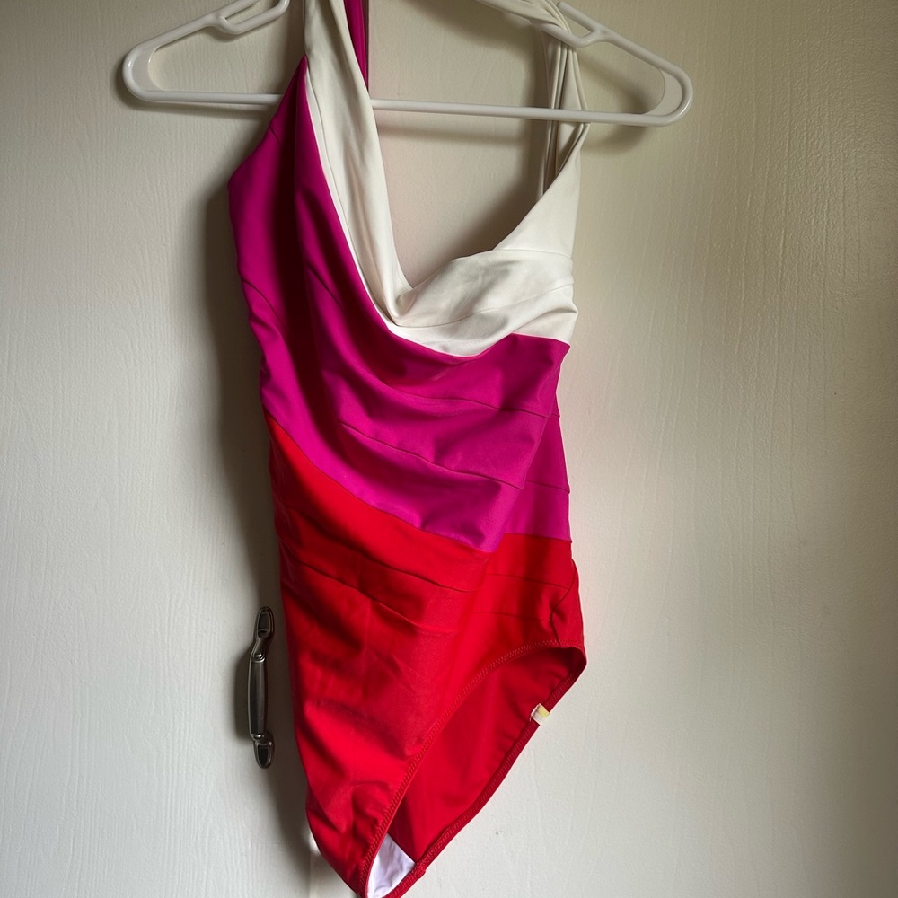 Summersalt Pink and Red One Piece Swimsuit Vibrant Design